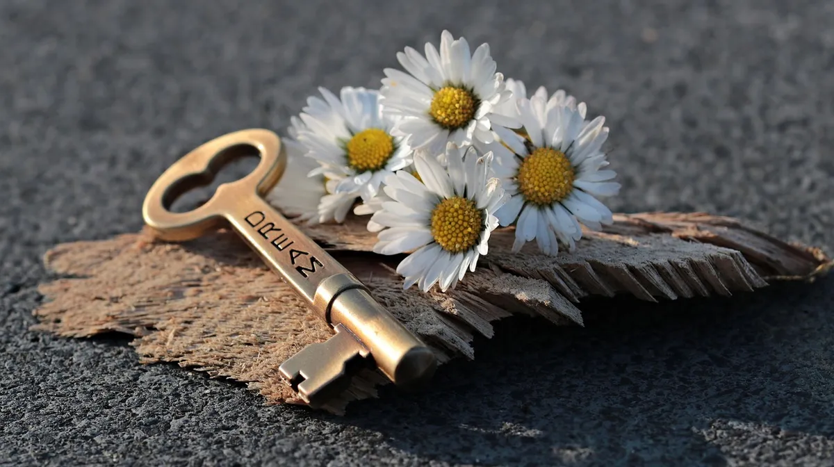 key, heart, daisy, love, wood, free background, valentine's day, beautiful flowers, free wallpaper, desktop backgrounds, in love, 4k wallpaper, symbol, beautifu