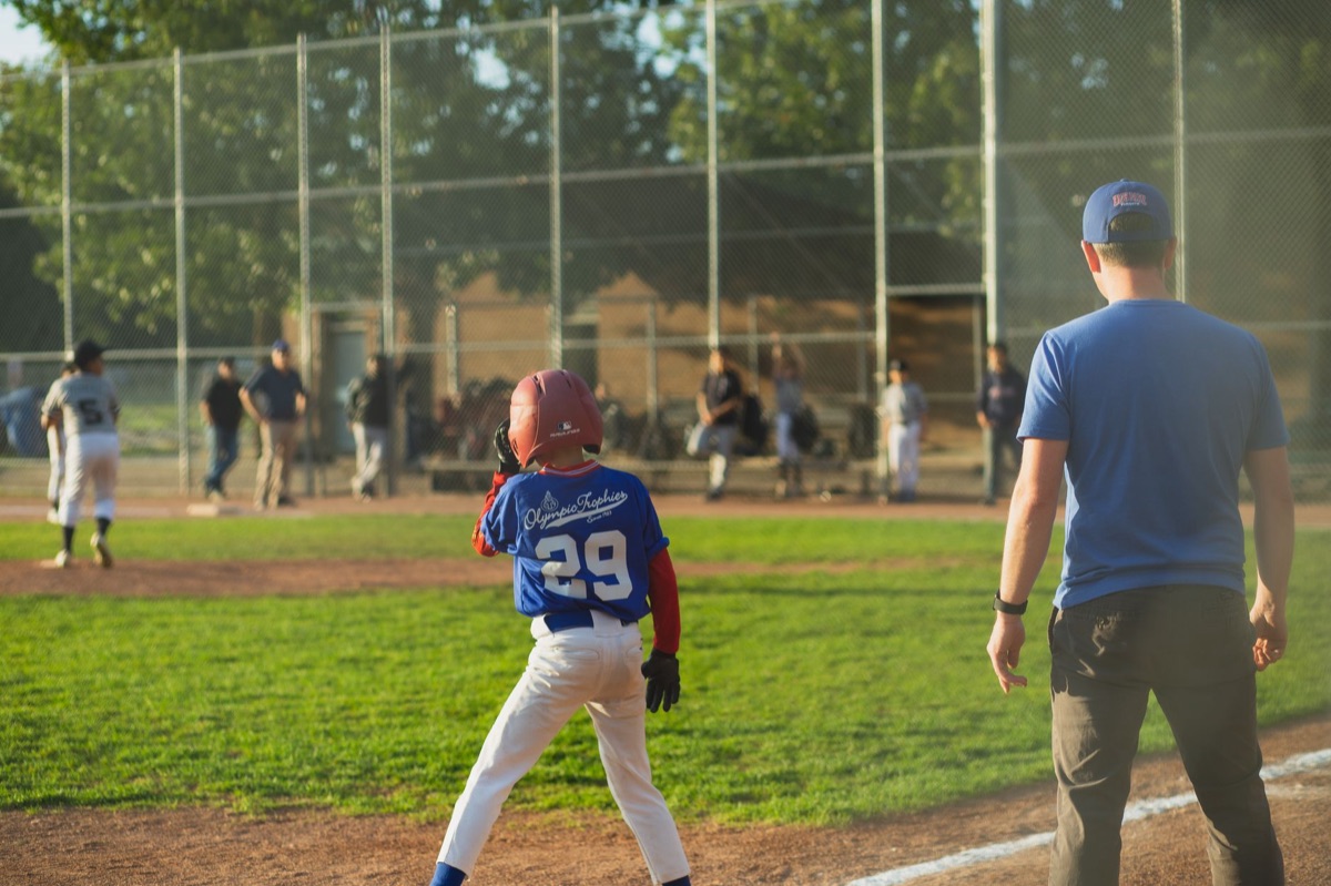 baseball field with players